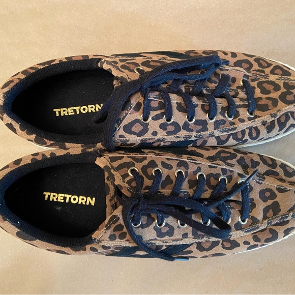 Tretorn Nylite Sneakers- Leopard Print, Size 10 - Picture 3 of 7